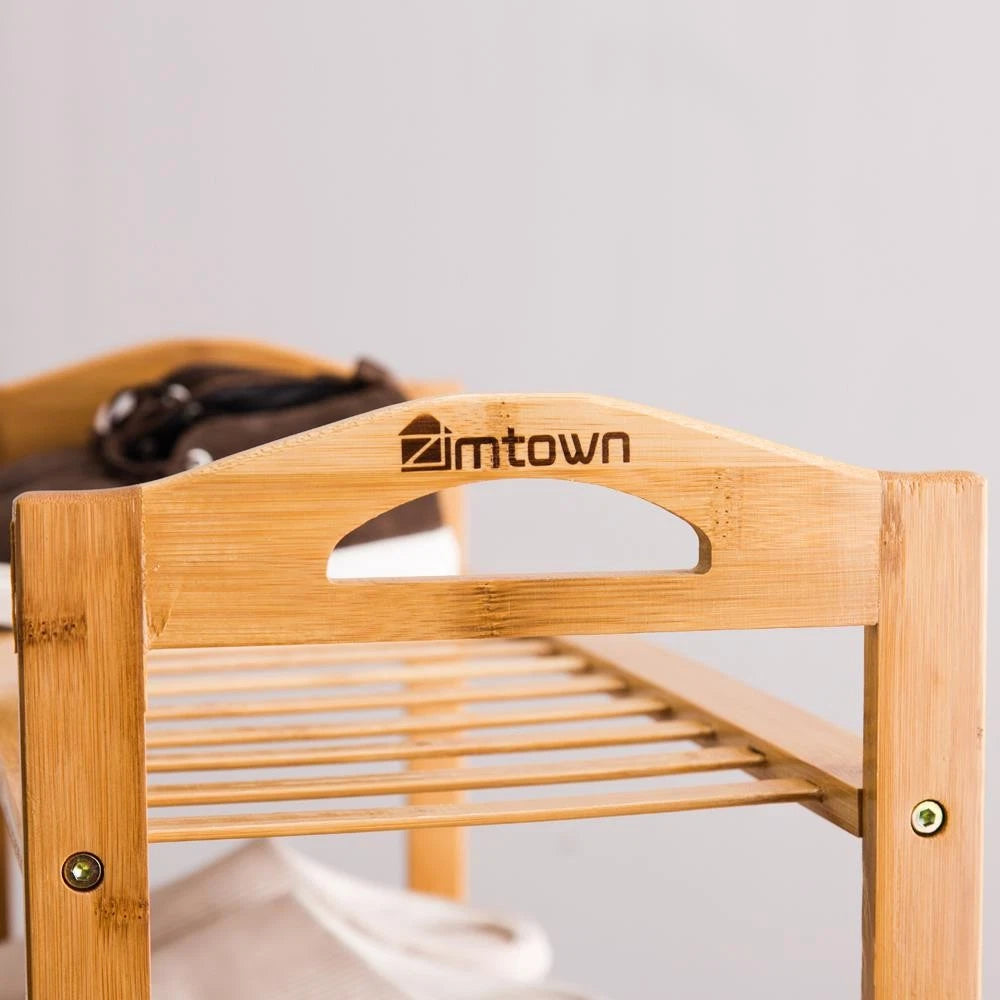 4-Tier Bamboo Shoe Rack – Space-Saving Storage Organizer for Entryway, Closet & Living Room
