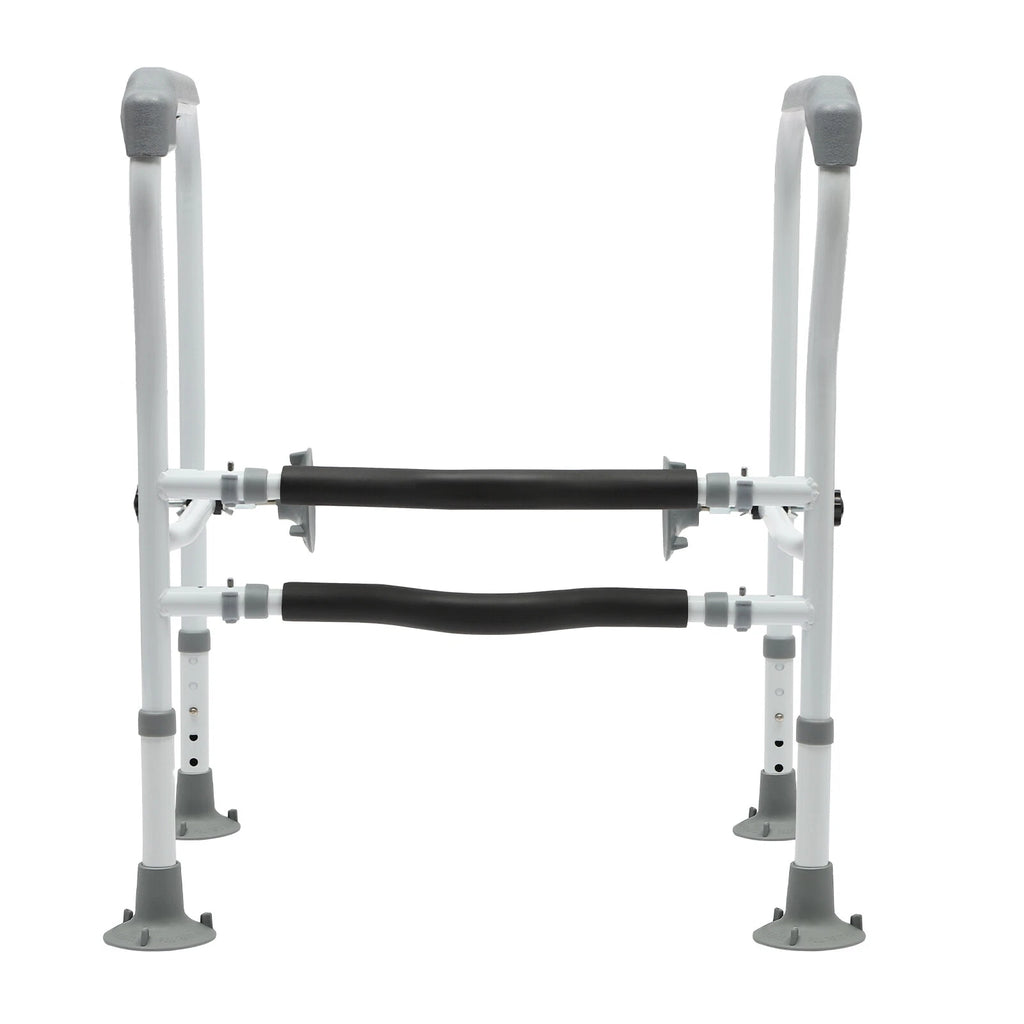 Toilet Safety Rail Frame Adjustable Grab Bar 330lbs Handicap Elderly Support