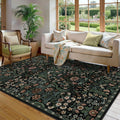 Botanical Floral Area Rug 5x7 – Soft Machine Washable Non-Slip Rug for Living Room, Bedroom, Dining & Kids Room