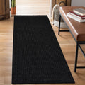 Black Non-Slip Runner Rug 2x6 ft – Cuttable Stain-Resistant Hallway, Kitchen & Doorway Mat