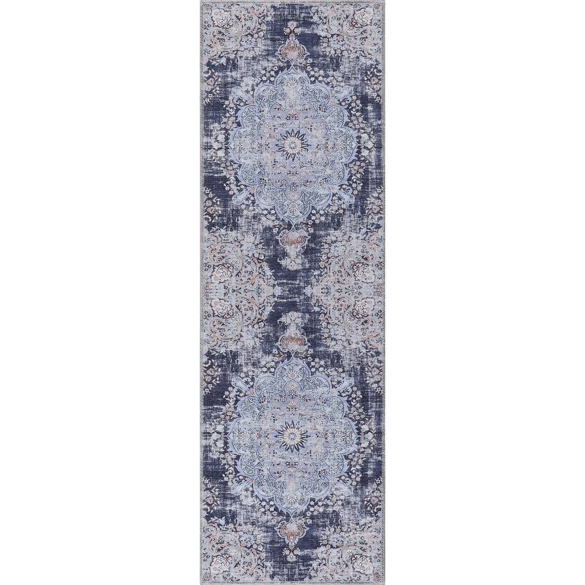 Machine Washable 2x7 Runner Rug – Non-Slip Vintage Oriental Carpet