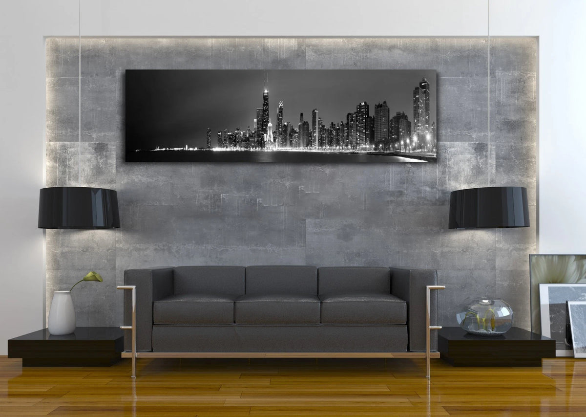 Modern Canvas Wall Art Print 12x36– Abstract Home Decor, Rolled or Ready-to-Hang | Living Room, Bedroom, Office